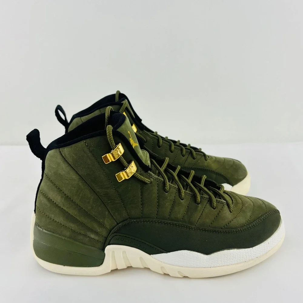 Nike Air Jordan 12 Retro Olive Green CP3 Class of 2003 Shoes Size 6Y 153265-301